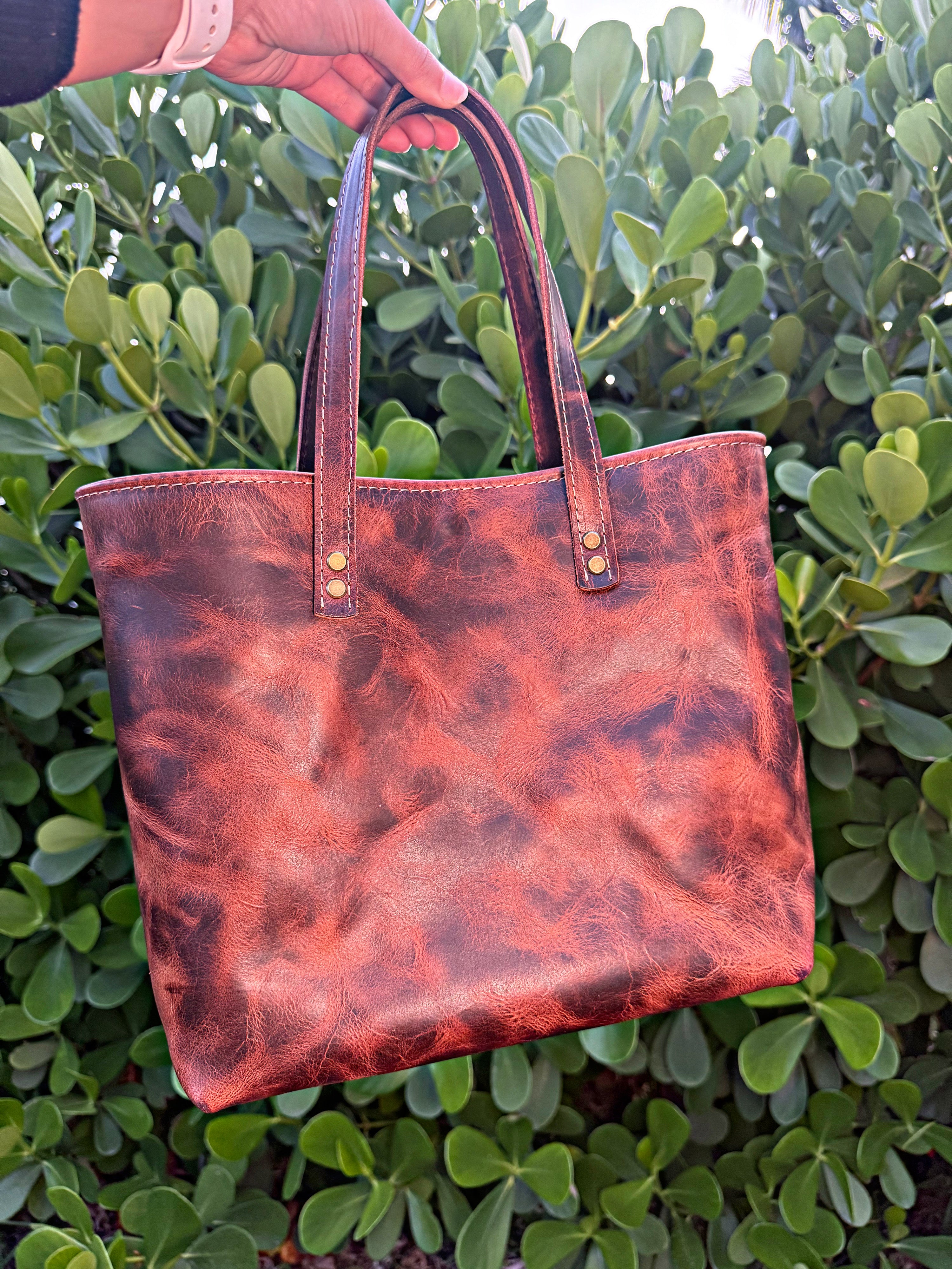Brown Distressed Signature Tote